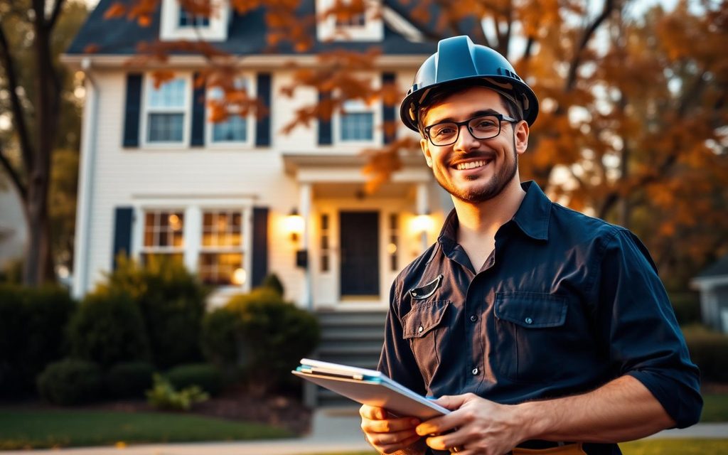H & R electrician arriving at a Providence, Rhode Island home for a service visit