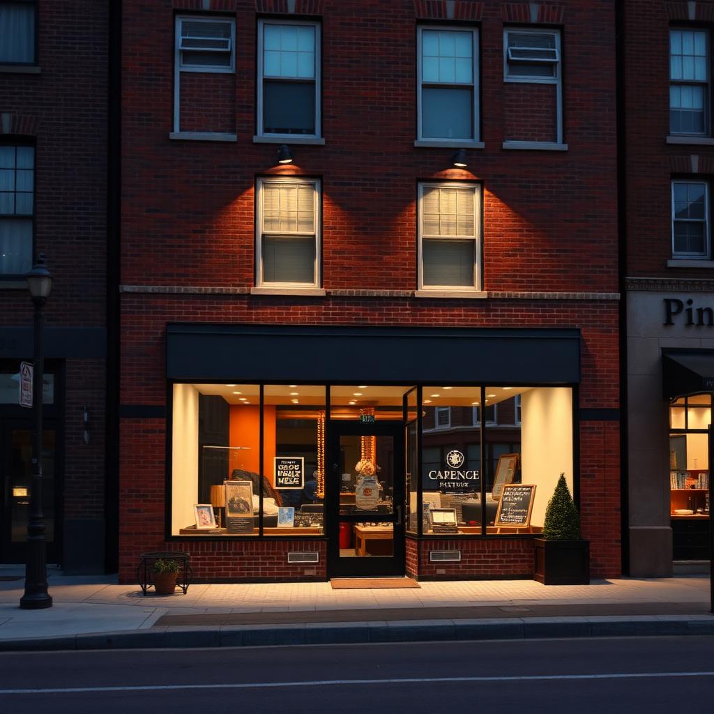 Storefront exterior lighting